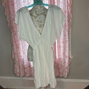 Asos Womens V-Neck V-Back Mini Dress White Size 4 NWOT